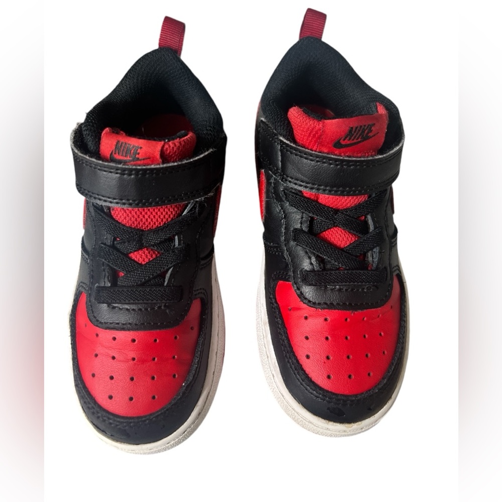 Nike Toddler, Court Borough  Size 9c, University Red, Black and White